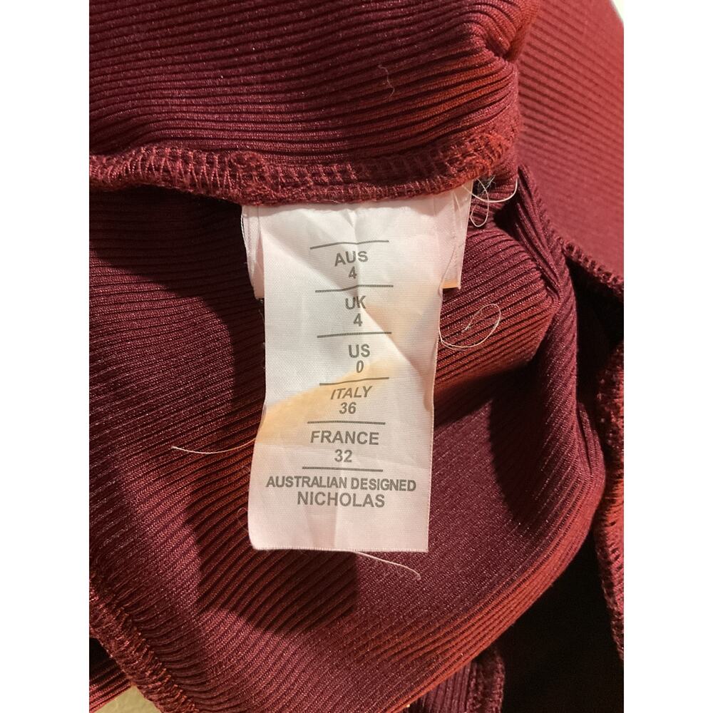 Nicholas Ribbed Prune Delia Leggings Size 0 - Picture 5 of 5